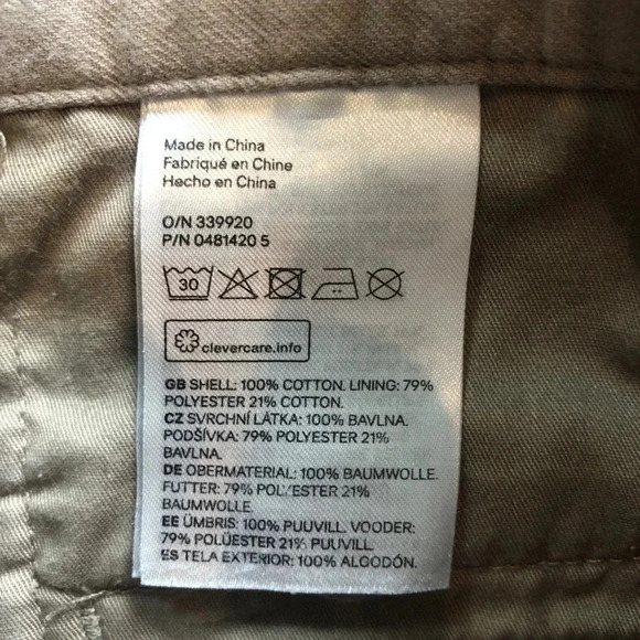 H&M Khaki Skinny Jeans Ankle Crop Womens Size 32R - Picture 10 of 11